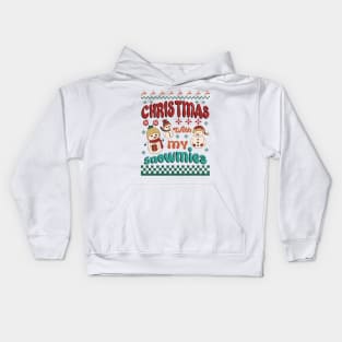 Christmas With My Snowmies Sublimation Kids Hoodie